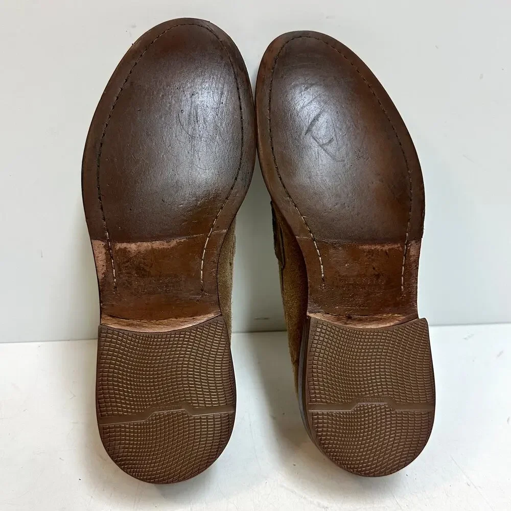 NEW HEELS Brunello Cucinell Brown Suede Penny Loafer Made in Italy EU 43 US 10 D